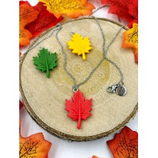 Naszyjnik Liść klonu kolory