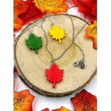 Kolczyki Liść Klonu