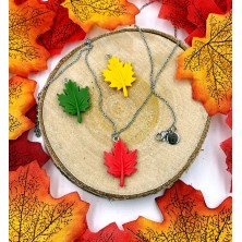 Kolczyki Liść Klonu