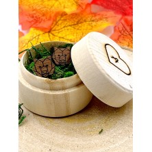 Kolczyki niedźwiedź drewniane