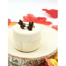 Kolczyki Liski drewniane