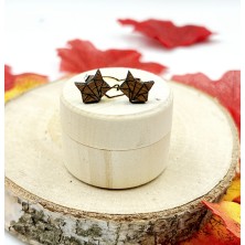 Kolczyki Liski drewniane