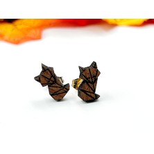 Kolczyki Liski drewniane