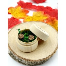 Kolczyki drewniane Siatkówka