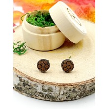 Kolczyki drewniane Piłka Nożna