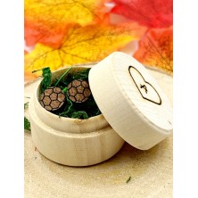 Kolczyki drewniane Piłka Nożna