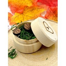 Kolczyki drewniane Koszykówka