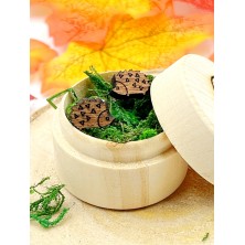 Kolczyki drewniane Jeżyki