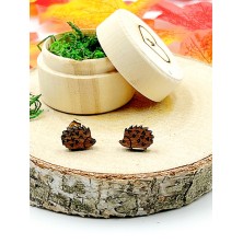 Kolczyki drewniane Jeżyki