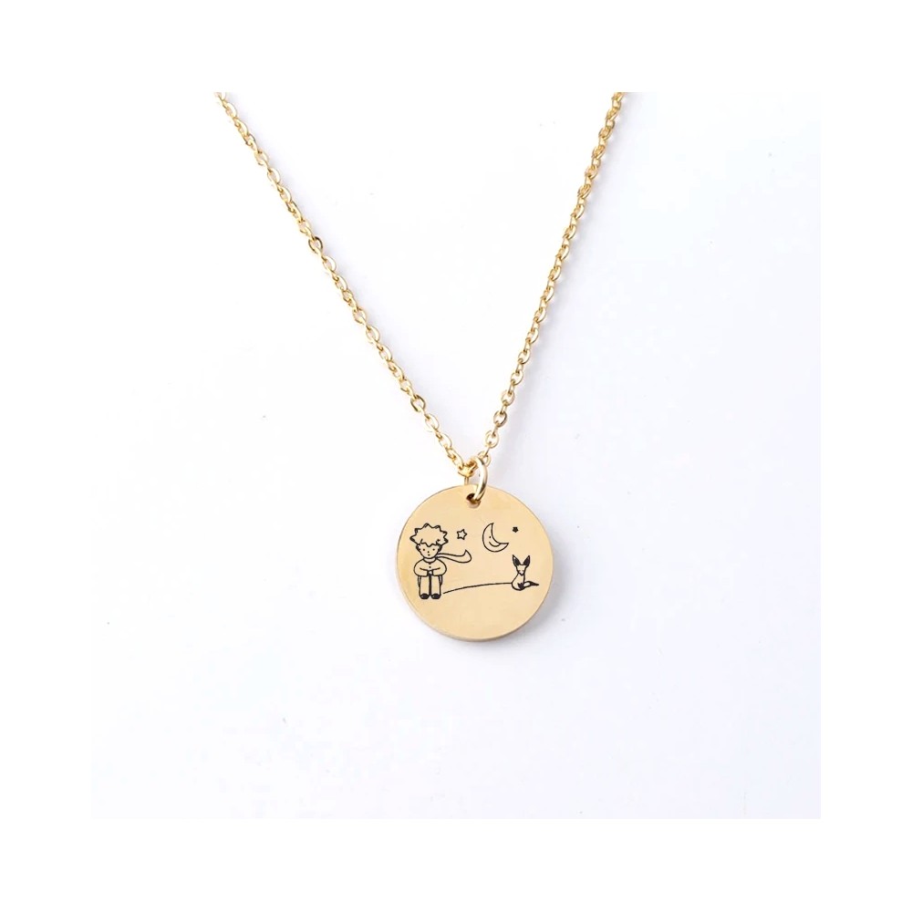 Naszyjnik Mały Książe i lisek 25mm