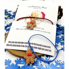 Bransoletka Pierniczek z karnecikiem świątecznym