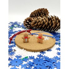 Bransoletka Pierniczek z karnecikiem świątecznym