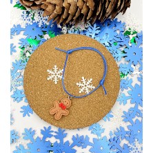 Bransoletka Pierniczek z karnecikiem świątecznym