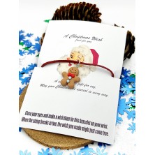 Bransoletka Pierniczek z karnecikiem świątecznym