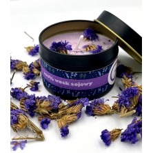 Świeca sojowa w metalowym pojemniczku