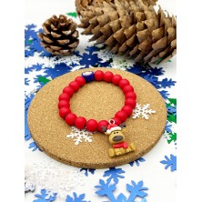 Bransoletka świąteczna z koralikami