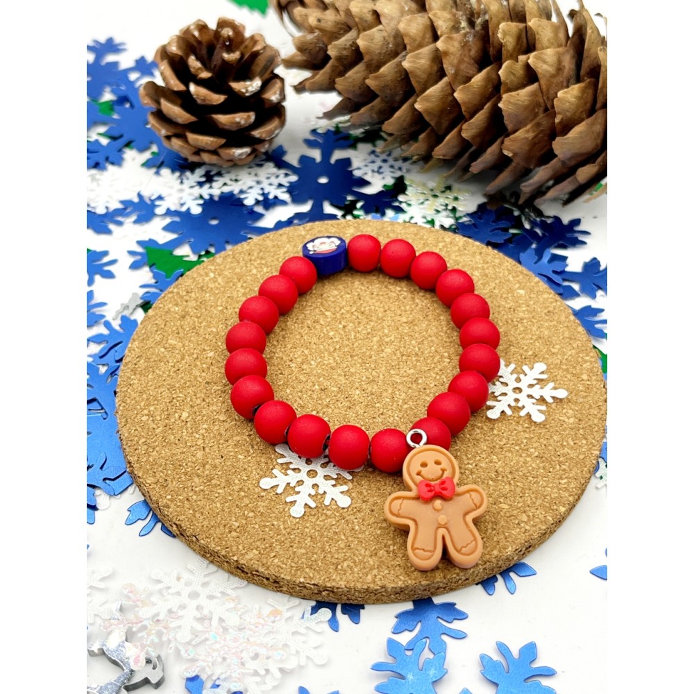 Bransoletka świąteczna z koralikami