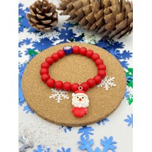 Bransoletka świąteczna z koralikami