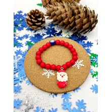 Bransoletka świąteczna z koralikami