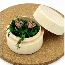 Kolczyki drewniane Serce 2