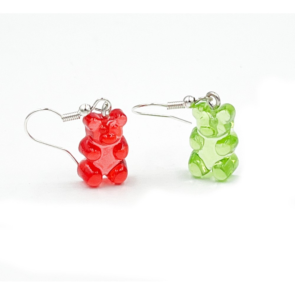 Kolczyki Haribo miś kolory