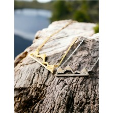 Naszyjnik Góry z karnecikiem srebrny lub złoty