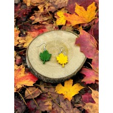 Kolczyki Liść Klonu