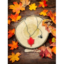 Naszyjnik Liść klonu kolory