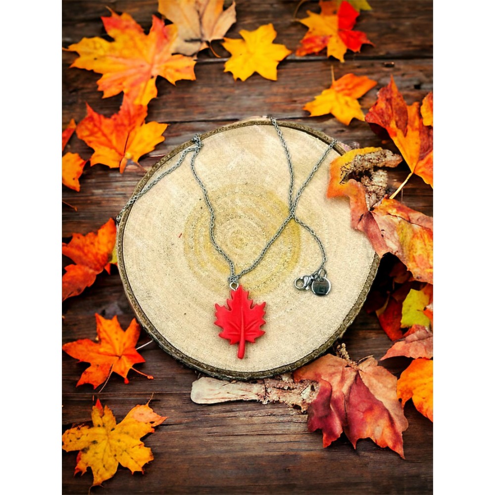 Naszyjnik Liść klonu kolory