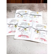 Bransoletka z karnecikiem prezentowym Pszczółka