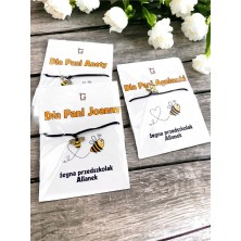 Bransoletka z karnecikiem prezentowym Pszczółka