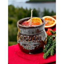 Świeca w kamionce Grzane Wino