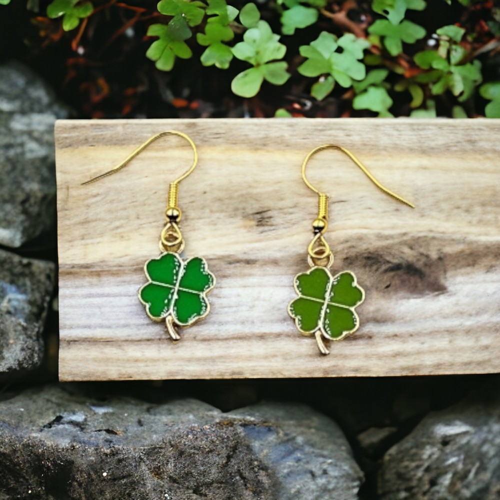 Kolczyki Koniczynka na szczęście