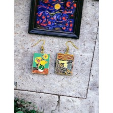 Kolczyki Malarstwo: Van Gogh - Munch