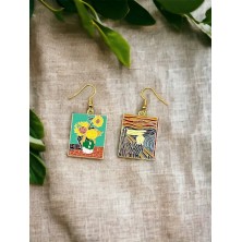 Kolczyki Malarstwo: Van Gogh - Munch