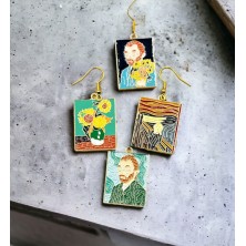 Kolczyki Malarstwo: Van Gogh - Munch