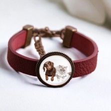 Bransoletka Twoje zdjęcie czerwona