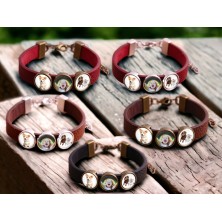 Bransoletka 3 zdjęcia - czerwona