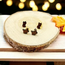 Kolczyki Liski drewniane