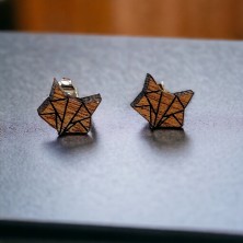 Kolczyki Liski drewniane