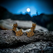 Kolczyki Liski drewniane