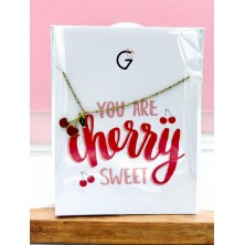 Naszyjnik Cherry Wiśnia z karnecikiem