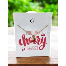 Naszyjnik Cherry Wiśnia z karnecikiem