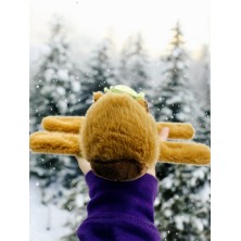 Kapibara z plecakiem na rękę 18cm