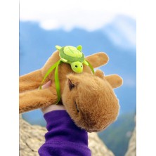 Kapibara z plecakiem na rękę 18cm