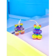 Kolczyki Haribo tęczowy