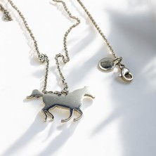 Naszyjnik Konie złoty/srebrny