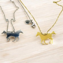 Naszyjnik Konie złoty/srebrny