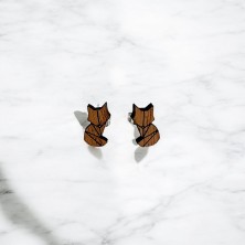 Kolczyki Liski drewniane