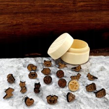 Kolczyki Liski drewniane